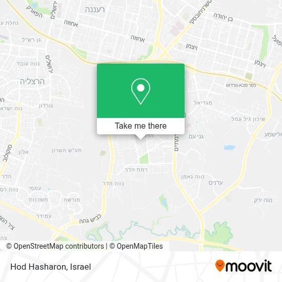 Hod Hasharon map