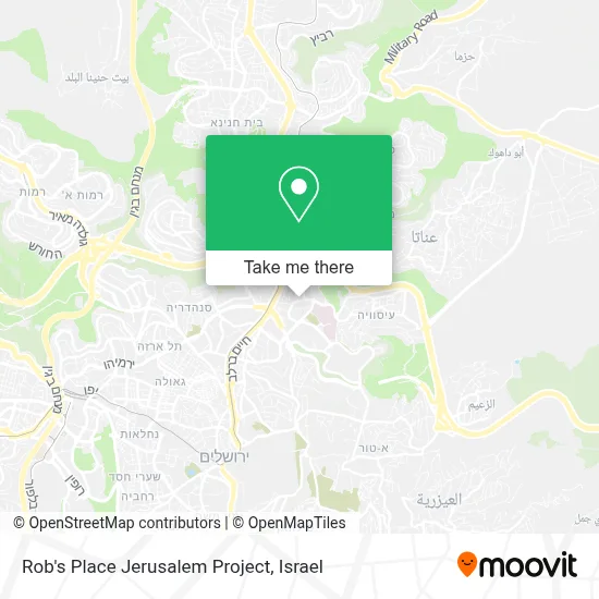 Rob's Place Jerusalem Project map