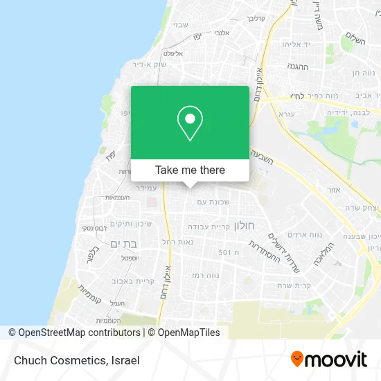 Chuch Cosmetics map