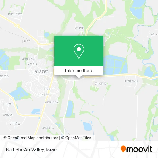 Beit She'An Valley map