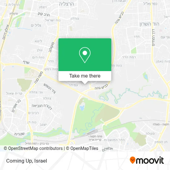 Coming Up map