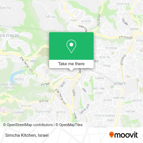 Simcha Kitchen map
