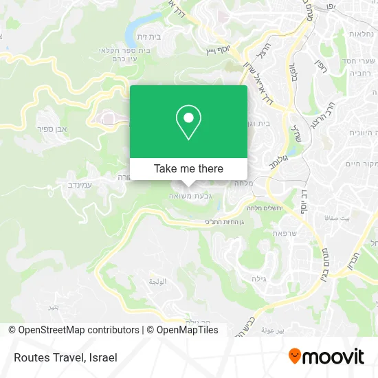Routes Travel map