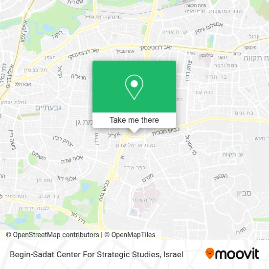 Begin-Sadat Center For Strategic Studies map
