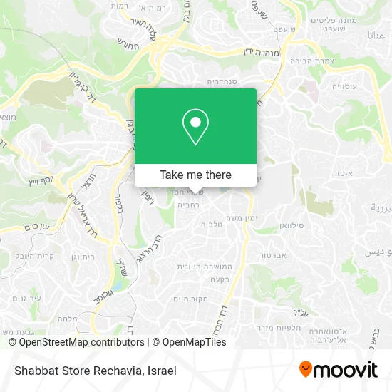 Shabbat Store Rechavia map