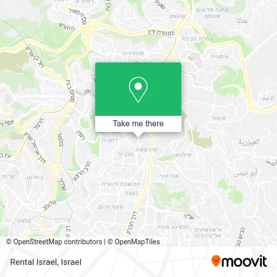Rental Israel map