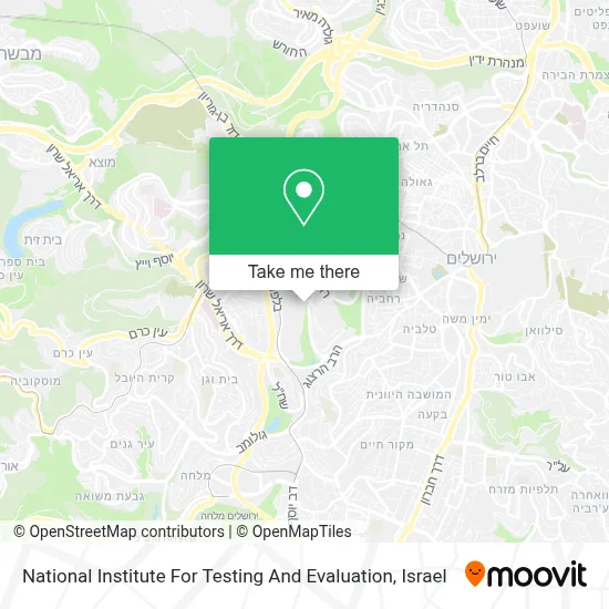 National Institute For Testing And Evaluation map