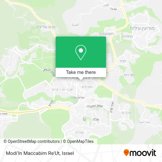 Modi'In Maccabim Re'Ut map