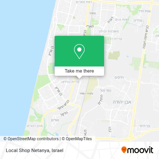 Local Shop Netanya map