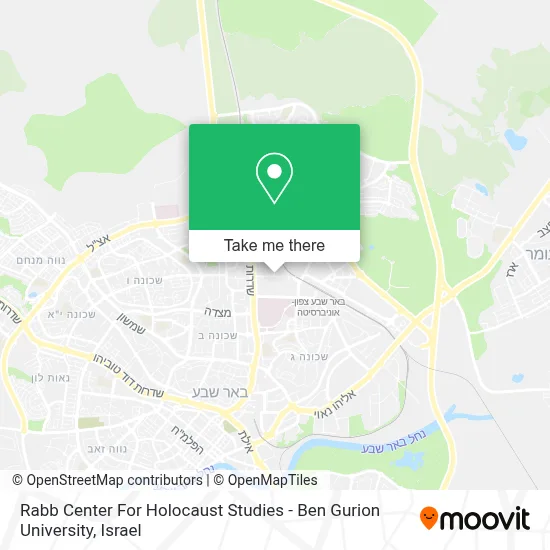 Rabb Center For Holocaust Studies - Ben Gurion University map