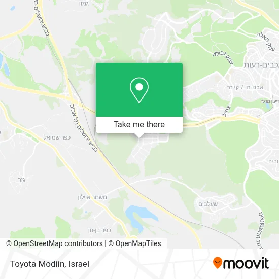 Toyota Modiin map