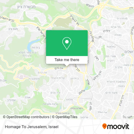 Homage To Jerusalem map