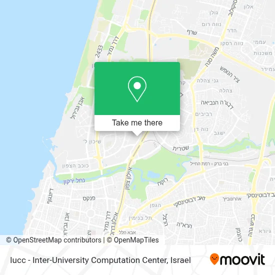 Iucc - Inter-University Computation Center map