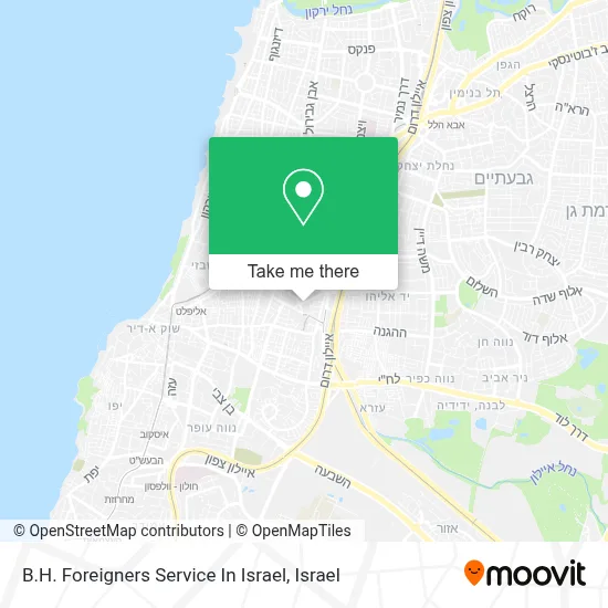 B.H. Foreigners Service In Israel map