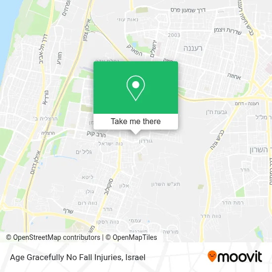 Age Gracefully No Fall Injuries map