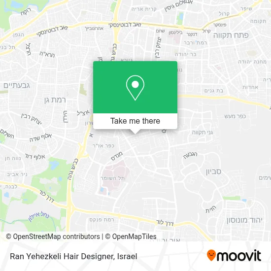 Ran Yehezkeli Hair Designer map