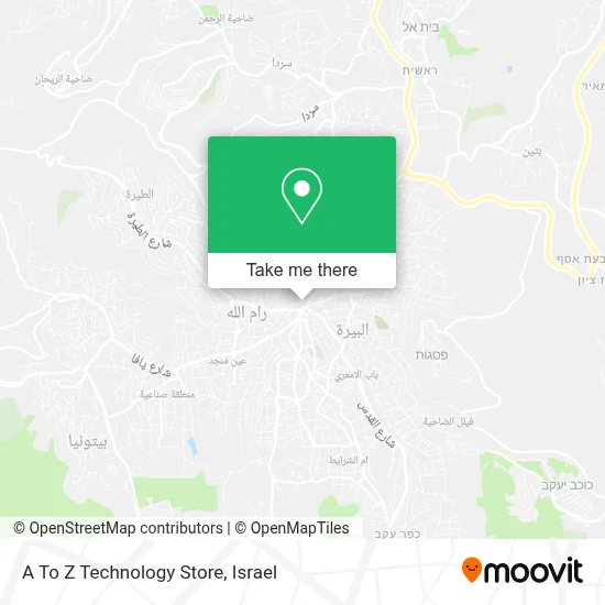 A To Z Technology Store map