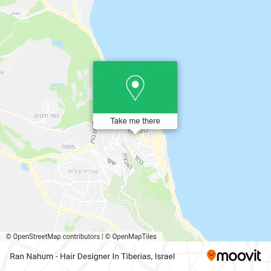 Ran Nahum - Hair Designer In Tiberias map