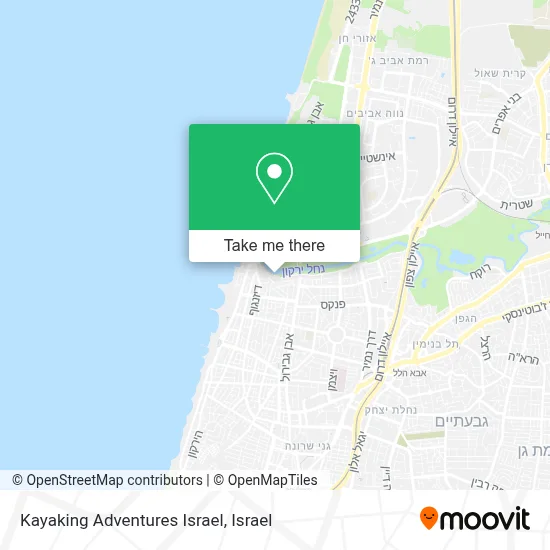 Kayaking Adventures Israel map