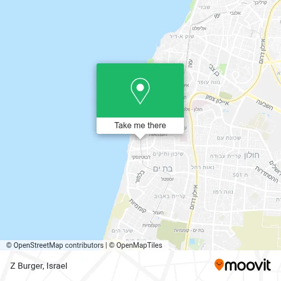 Z Burger map