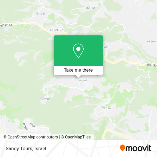 Sandy Tours map