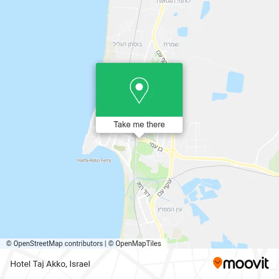 Hotel Taj Akko map