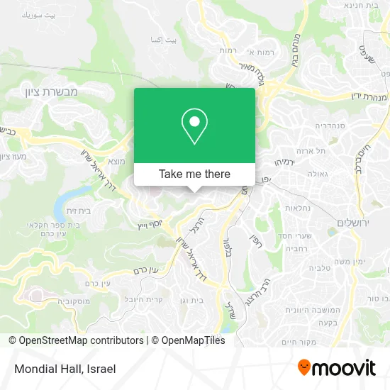 Mondial Hall map