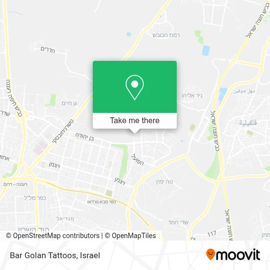 Bar Golan Tattoos map