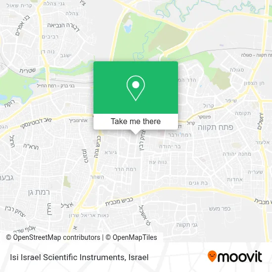 Isi Israel Scientific Instruments map