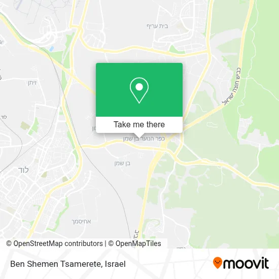 Ben Shemen Tsamerete map