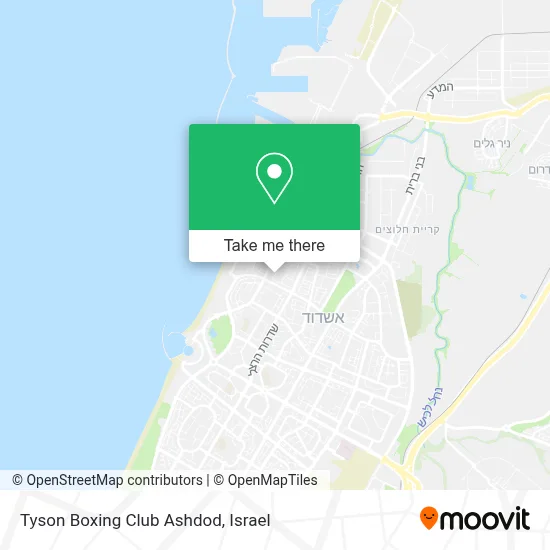 Tyson Boxing Club Ashdod map