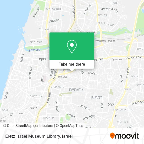 Eretz Israel Museum Library map