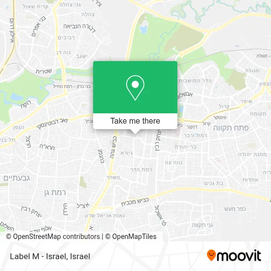 Label M - Israel map