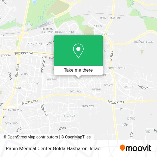 Rabin Medical Center Golda Hasharon map