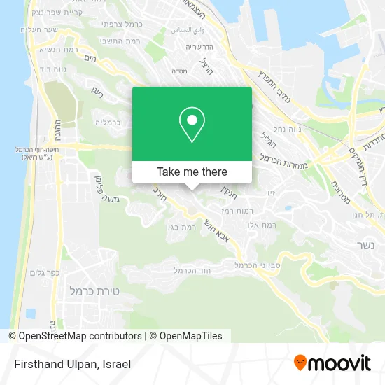 Firsthand Ulpan map