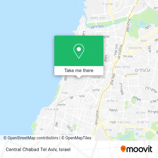 Central Chabad Tel Aviv map