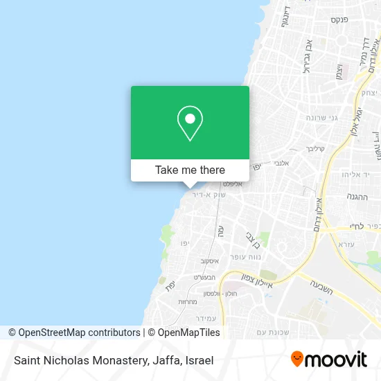 Saint Nicholas Monastery, Jaffa map