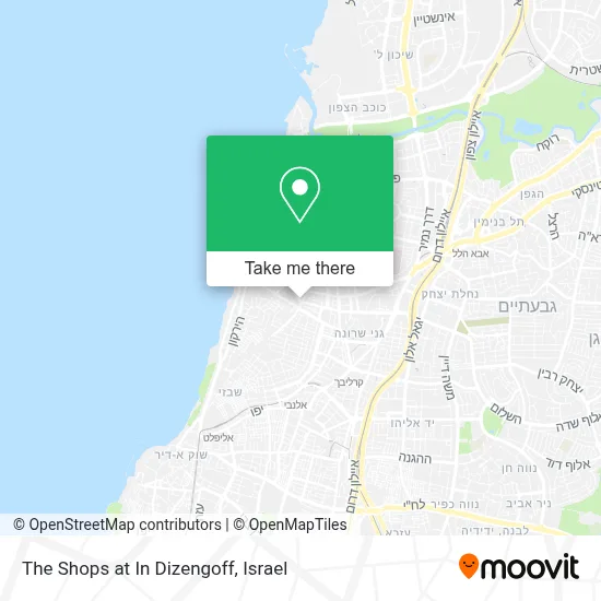 The Shops at In Dizengoff map