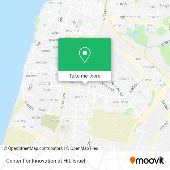 Center For Innovation at Hit map
