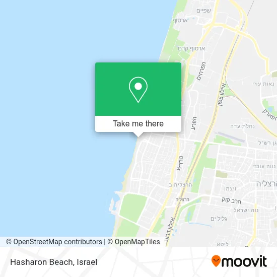 Hasharon Beach map