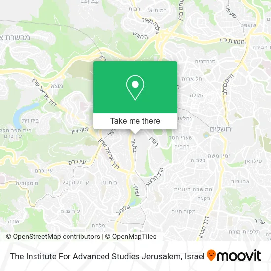 The Institute For Advanced Studies Jerusalem map