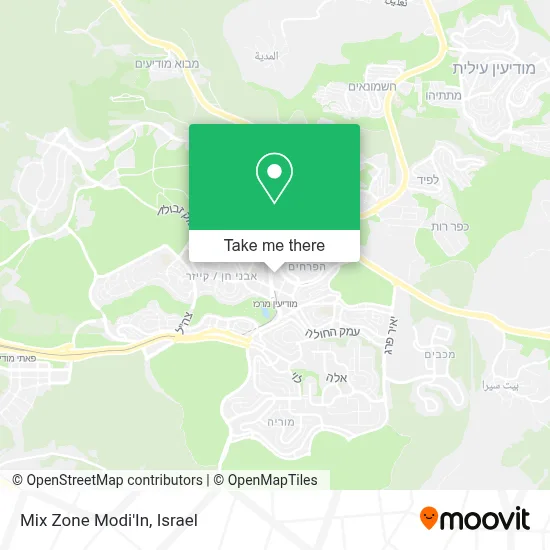 Mix Zone Modi'In map