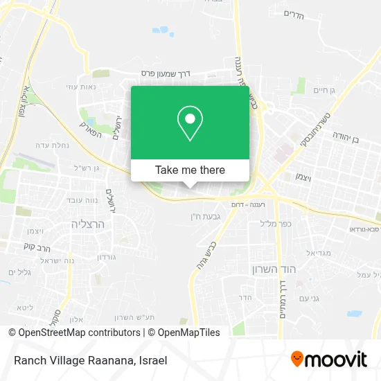 Ranch Village Raanana map