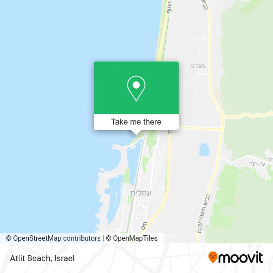 Atlit Beach map