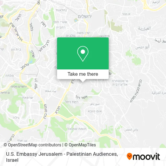 U.S. Embassy Jerusalem - Palestinian Audiences map