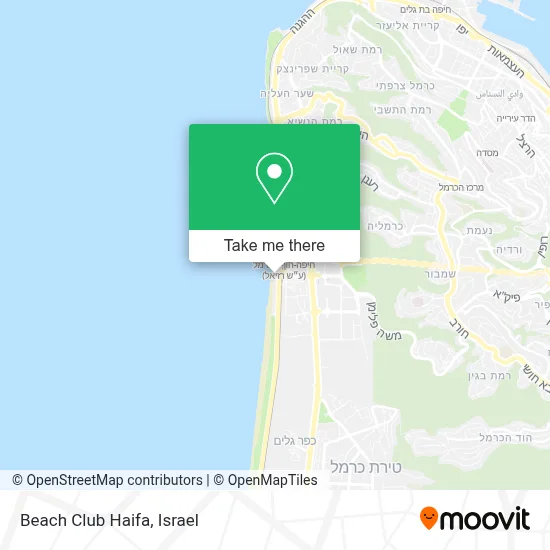 Beach Club Haifa map