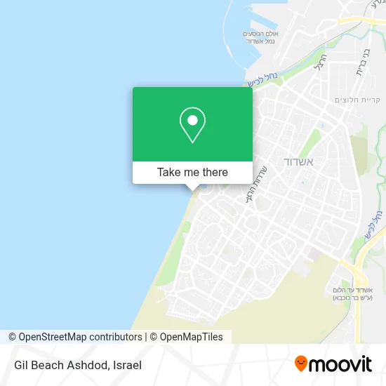 Gil Beach Ashdod map