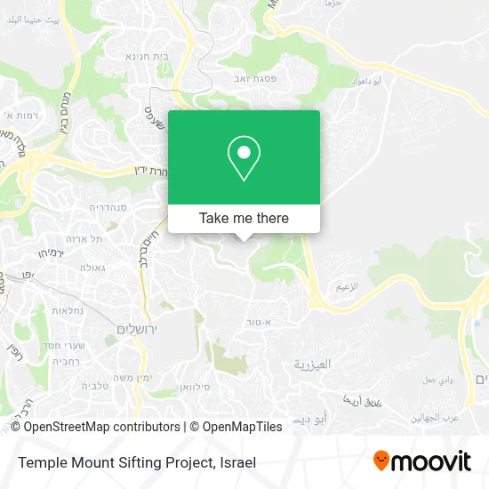 Temple Mount Sifting Project map