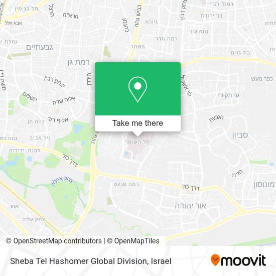 Sheba Tel Hashomer Global Division map