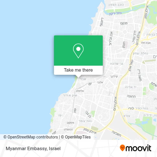 Myanmar Embassy map